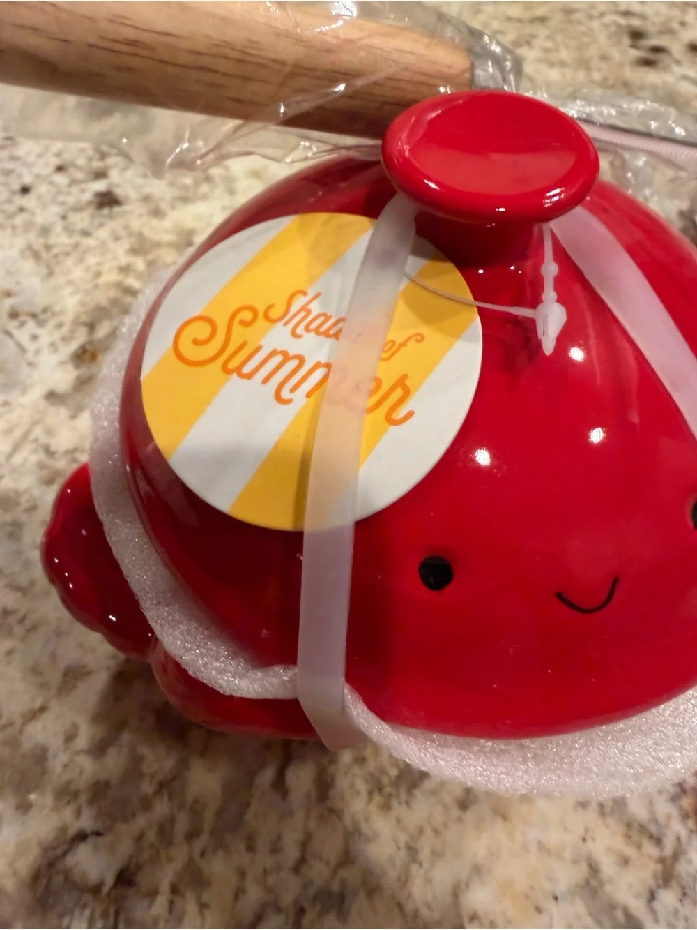 Shades of Summer Ceramic Red Crab Dish and Lobster Butter Dish Set -